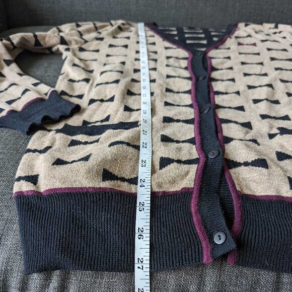 Corey Lynn Calter Neutral Bow Cashmere Cardigan Sweater - Picture 8 of 8